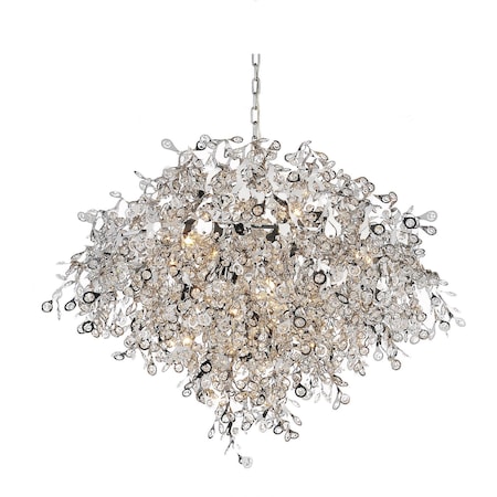 Cwi Lighting Flurry 17 Light Down Chandelier With Chrome Finish 5630P35C
